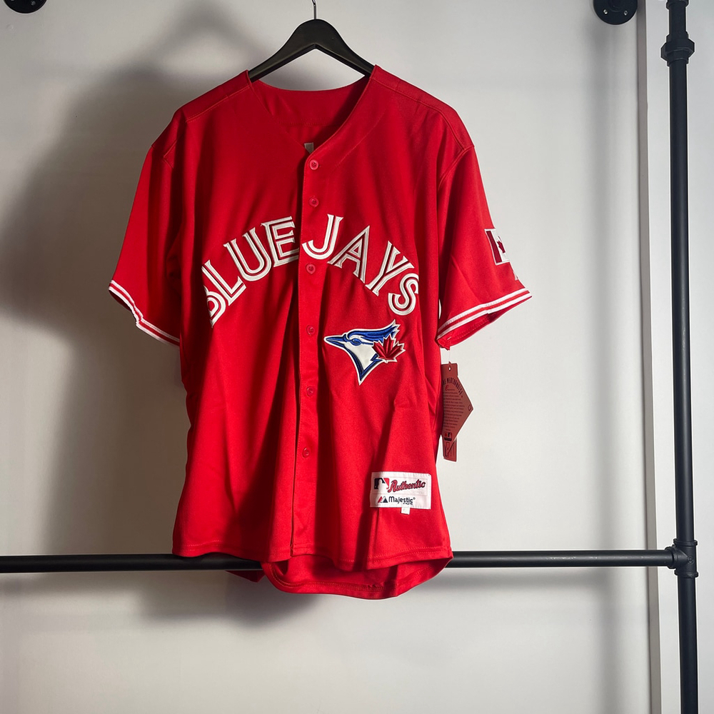 Men's Majestic Toronto Blue Jays Dickey jersey size 50